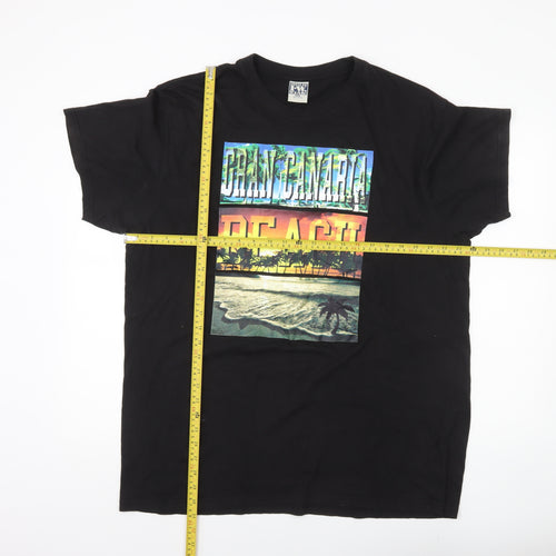 Impulse Wear Men’s Black 2XL Gran Canaria Beach Graphic T-Shirt