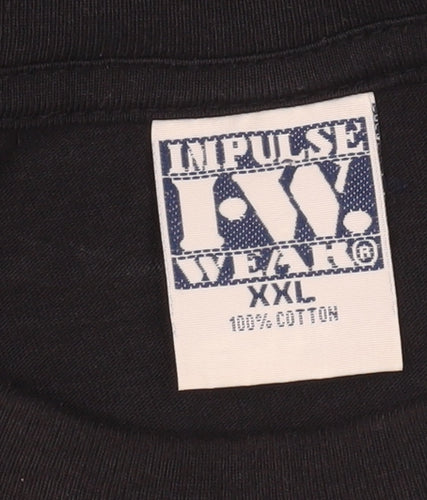 Impulse Wear Men’s Black 2XL Gran Canaria Beach Graphic T-Shirt