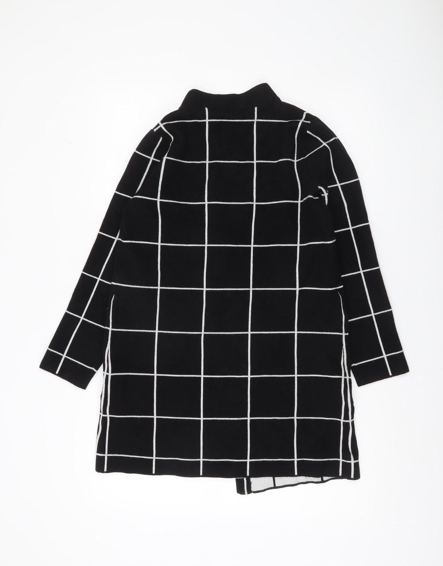 Tahari Womens Black Check Longline Cardigan UK S Workwear Knit