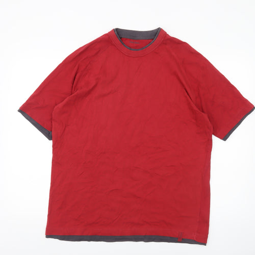 Peter Storm Men's Red Crew Neck Cotton T-Shirt L