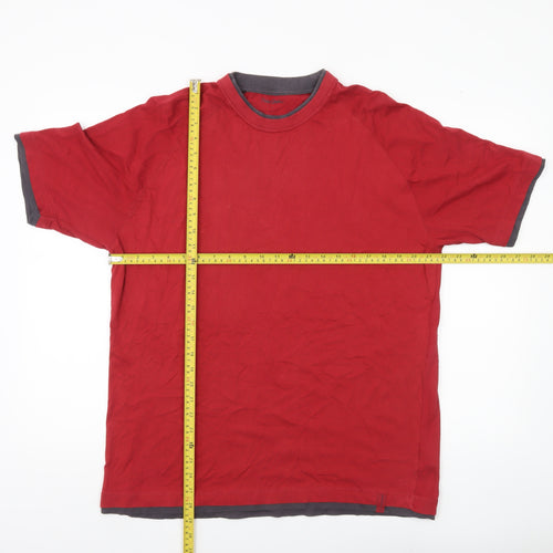 Peter Storm Men's Red Crew Neck Cotton T-Shirt L