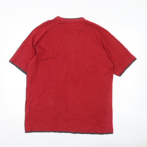 Peter Storm Men's Red Crew Neck Cotton T-Shirt L
