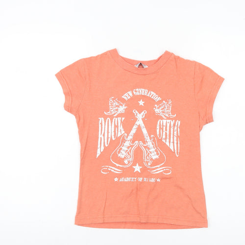 Atmosphere Womens Orange Rock Graphic T-Shirt Size 8 UK
