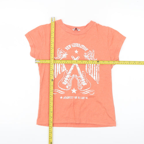 Atmosphere Womens Orange Rock Graphic T-Shirt Size 8 UK