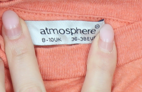 Atmosphere Womens Orange Rock Graphic T-Shirt Size 8 UK