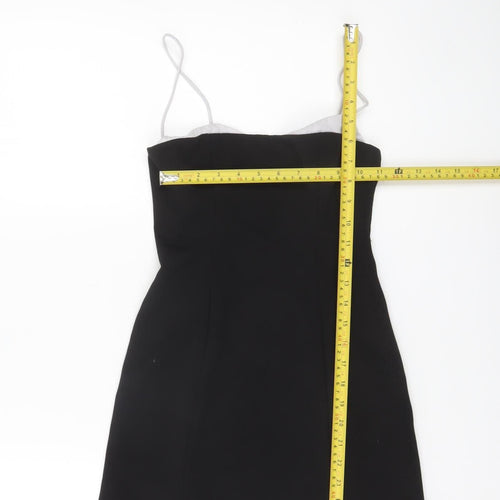 Pull&Bear Women’s Black Bodycon Short Dress Size 8 Sleeveless