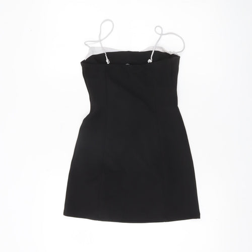 Pull&Bear Women’s Black Bodycon Short Dress Size 8 Sleeveless