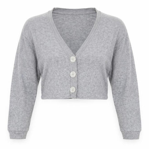 Zara Women’s Grey S V-Neck Button Knit Cardigan Jumper