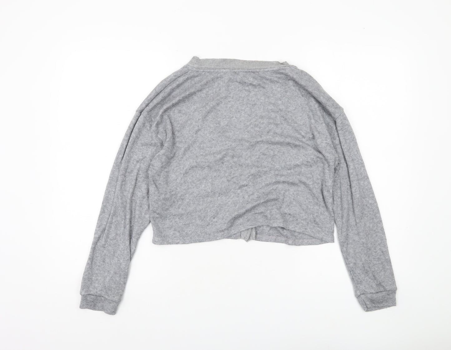 Zara Women’s Grey S V-Neck Button Knit Cardigan Jumper