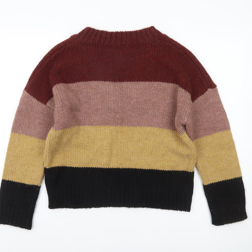 M.i.h Jeans Womens Multicoloured Striped V-Neck Jumper XS