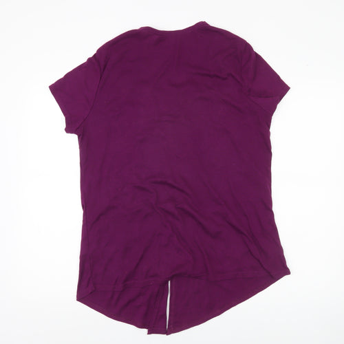 Debenhams Womens Purple Short Sleeve Scoop Neck Top Size 18