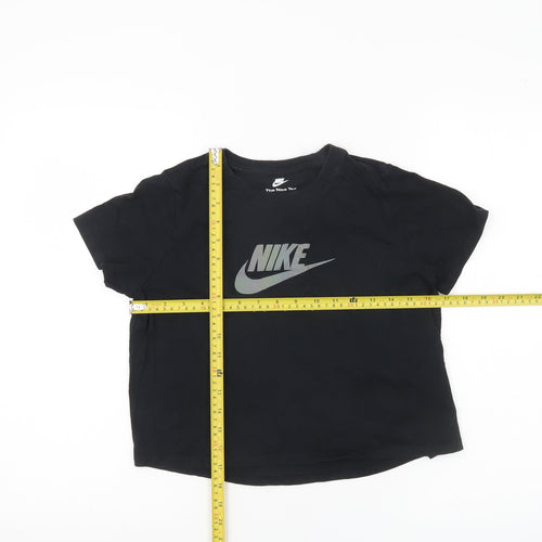 Nike Girls Black XL Short Sleeve Logo Sports T-Shirt