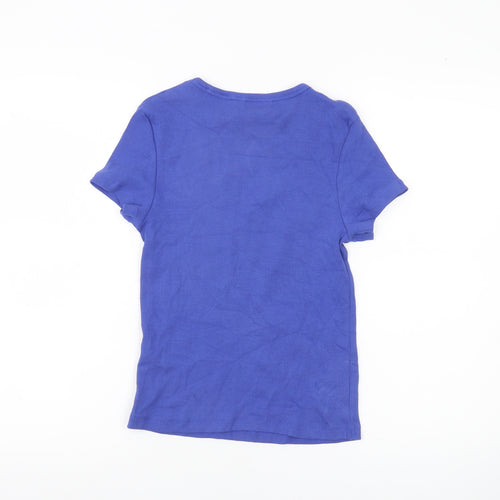 Marks and Spencer Women’s Blue T-Shirt Size 10 Short Sleeve Cotton