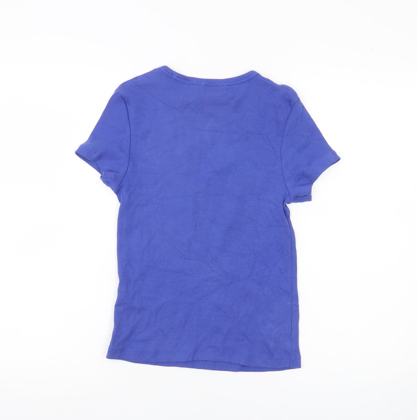 Marks and Spencer Women’s Blue T-Shirt Size 10 Short Sleeve Cotton