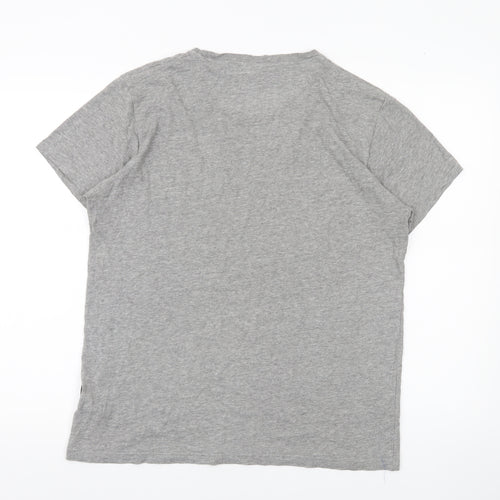 Pierre Cardin Mens Grey Crew Neck Jersey Cotton T-Shirt Size L