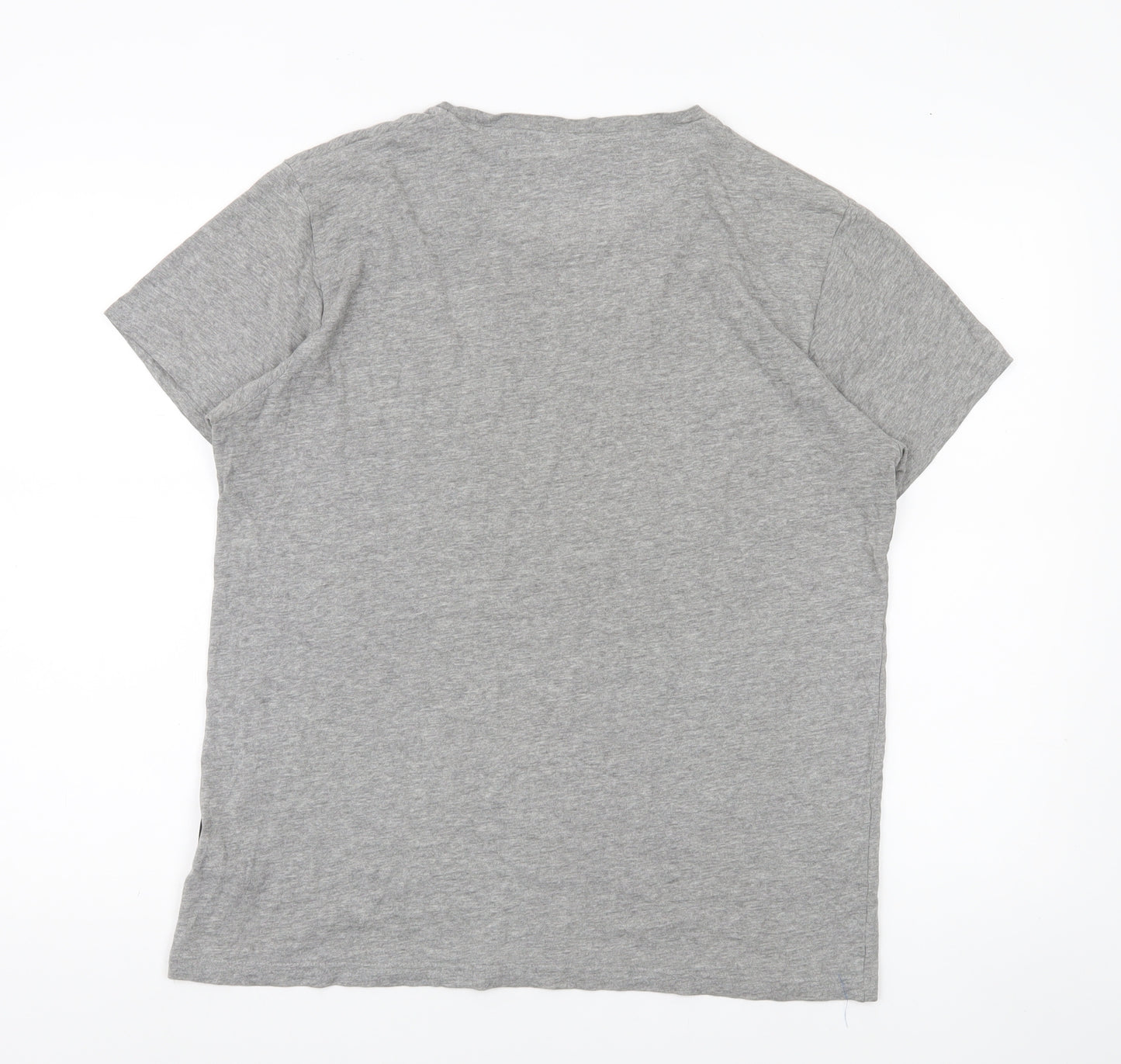 Pierre Cardin Mens Grey Crew Neck Jersey Cotton T-Shirt Size L