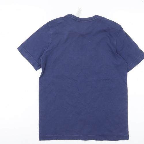 Adidas Boys Blue 11-12 Years Short Sleeve Logo T-Shirt