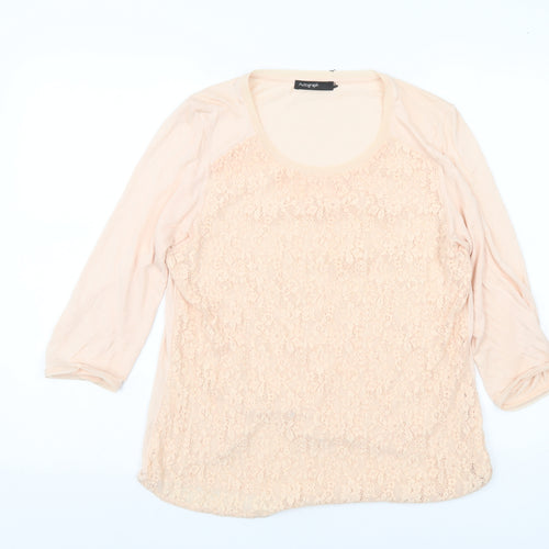 Marks and Spencer Autograph Women’s Beige Lace Blouse UK 14