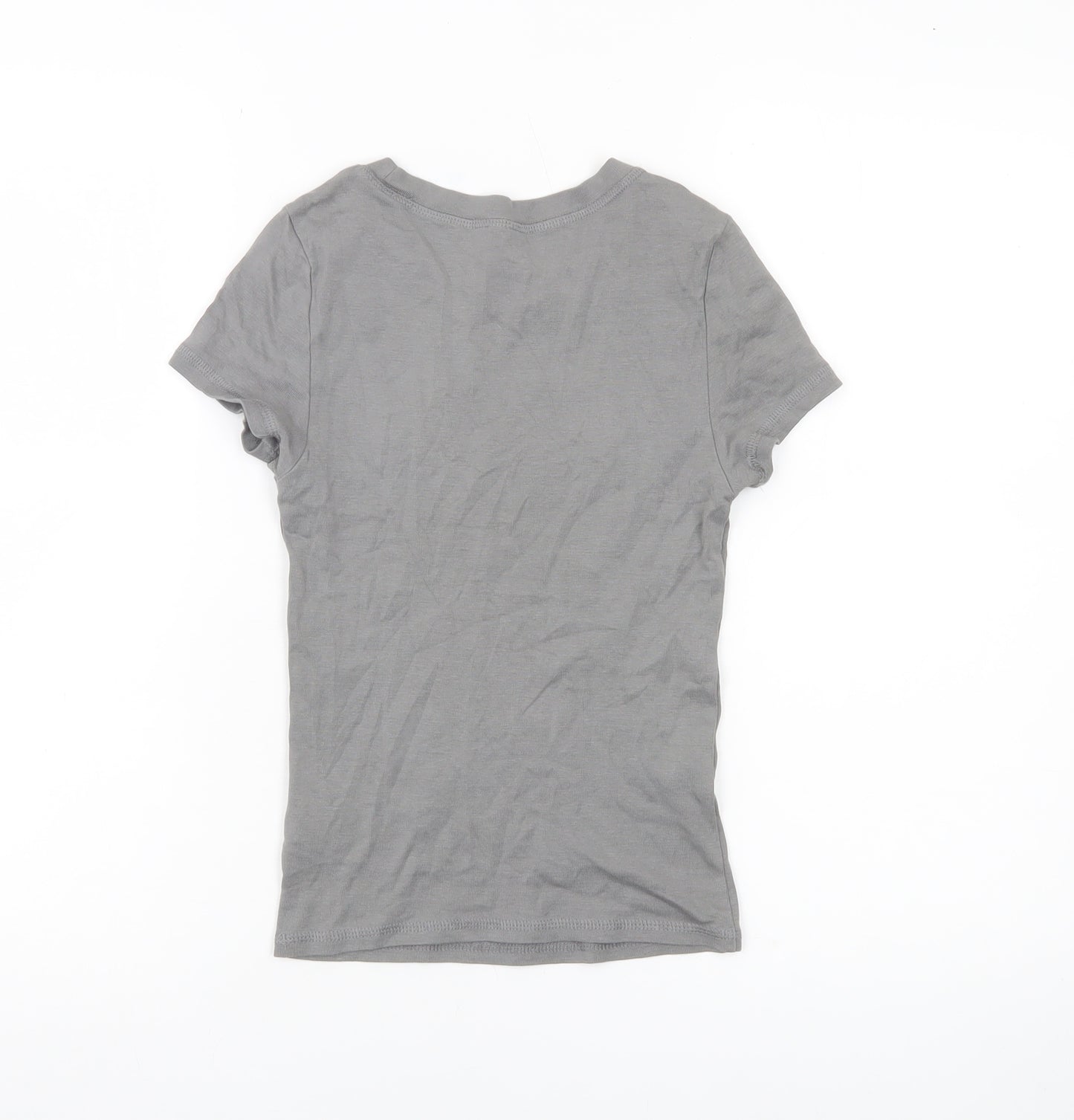 H&M Divided Women’s Grey XS Graphic Print Short Sleeve T-Shirt
