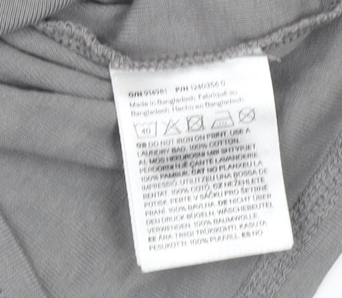 H&M Divided Women’s Grey XS Graphic Print Short Sleeve T-Shirt