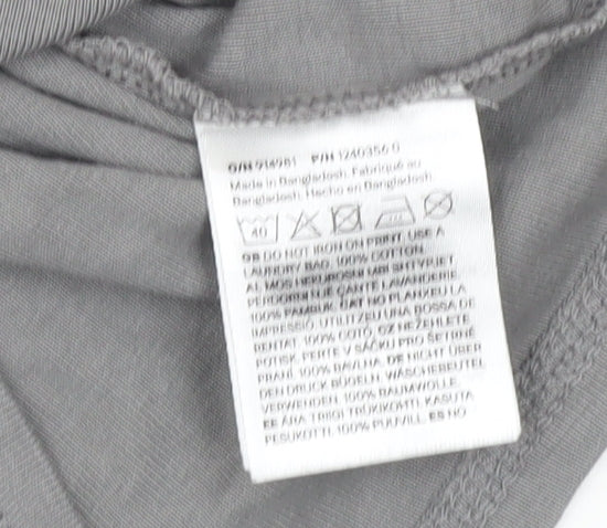 H&M Divided Women’s Grey XS Graphic Print Short Sleeve T-Shirt