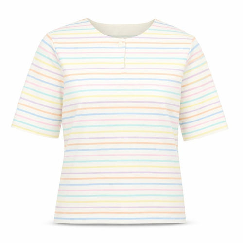 Top Notch Women’s Multicoloured Stripe Cotton T-Shirt Size 12
