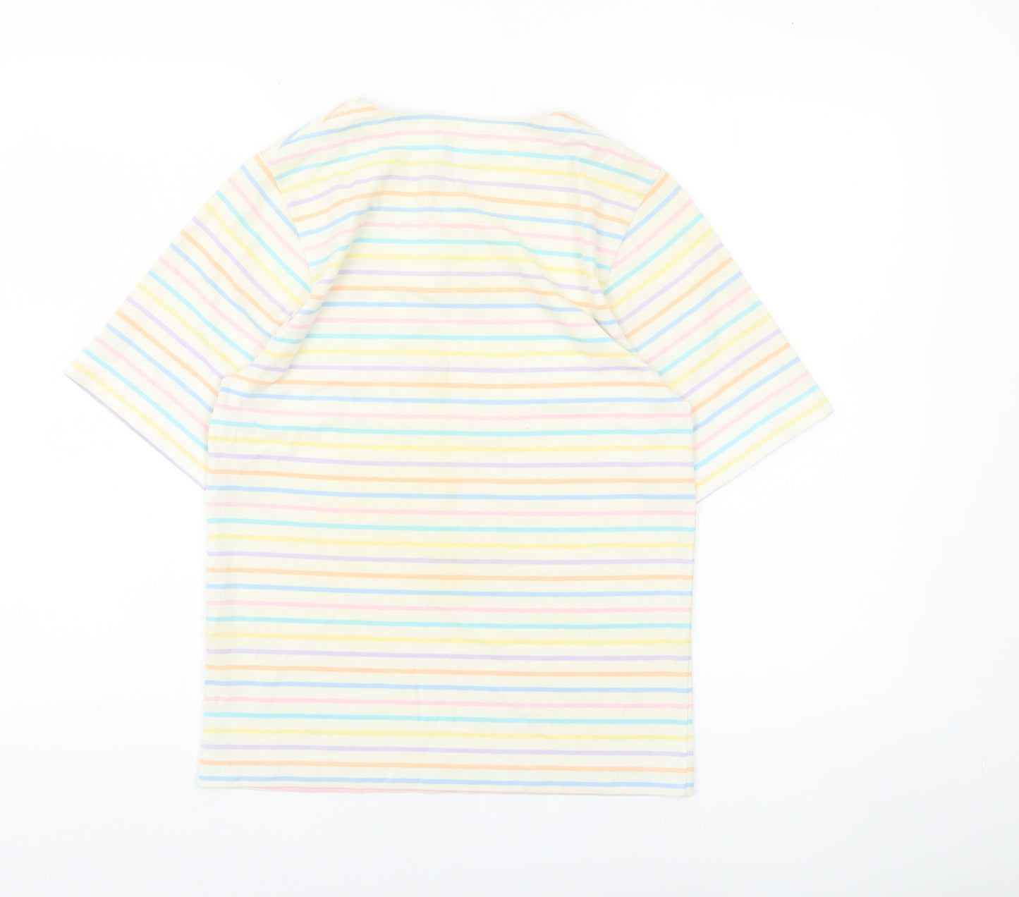Top Notch Women’s Multicoloured Stripe Cotton T-Shirt Size 12