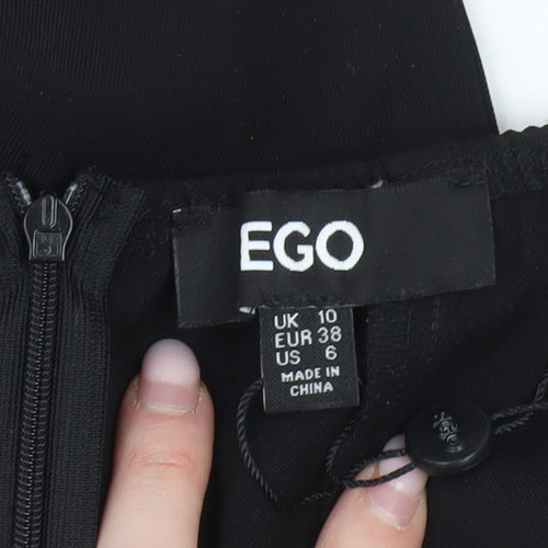 EGO Women’s Black Size 10 Strapless Bodycon Mini Dress