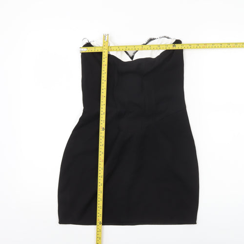 EGO Women’s Black Size 10 Strapless Bodycon Mini Dress