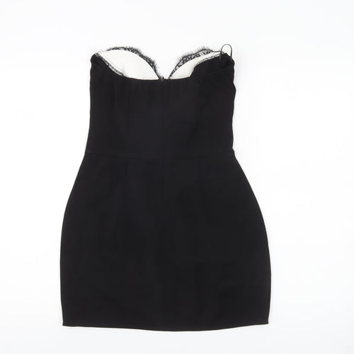 EGO Women’s Black Size 10 Strapless Bodycon Mini Dress