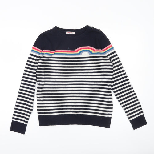 Cath Kidston Womens XS Multicoloured Striped Crew Neck Jumper