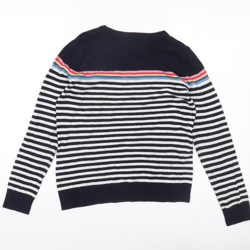Cath Kidston Womens XS Multicoloured Striped Crew Neck Jumper