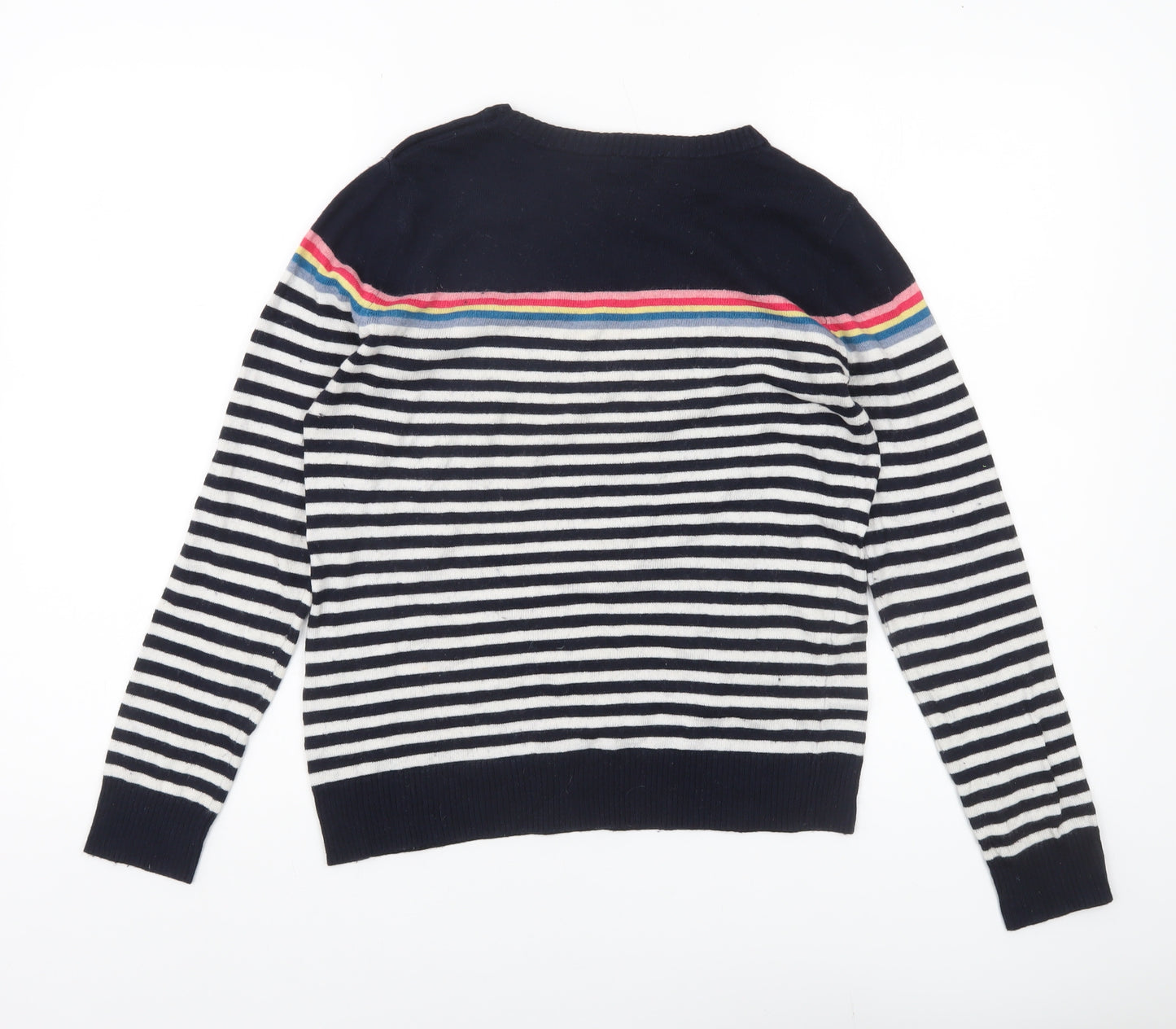 Cath Kidston Womens XS Multicoloured Striped Crew Neck Jumper