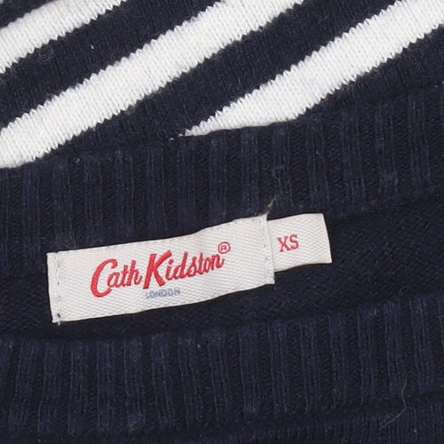 Cath Kidston Womens XS Multicoloured Striped Crew Neck Jumper