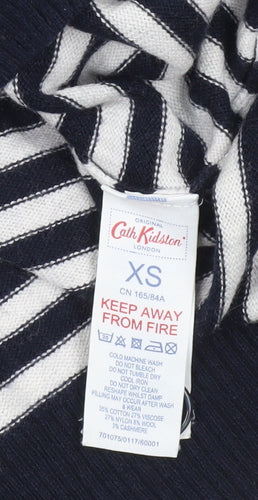 Cath Kidston Womens XS Multicoloured Striped Crew Neck Jumper