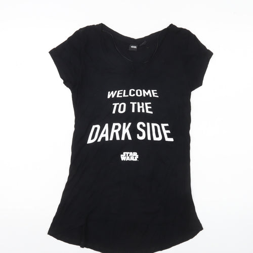 Star Wars Women Black Size 8 Scoop Neck Short Sleeve T-Shirt