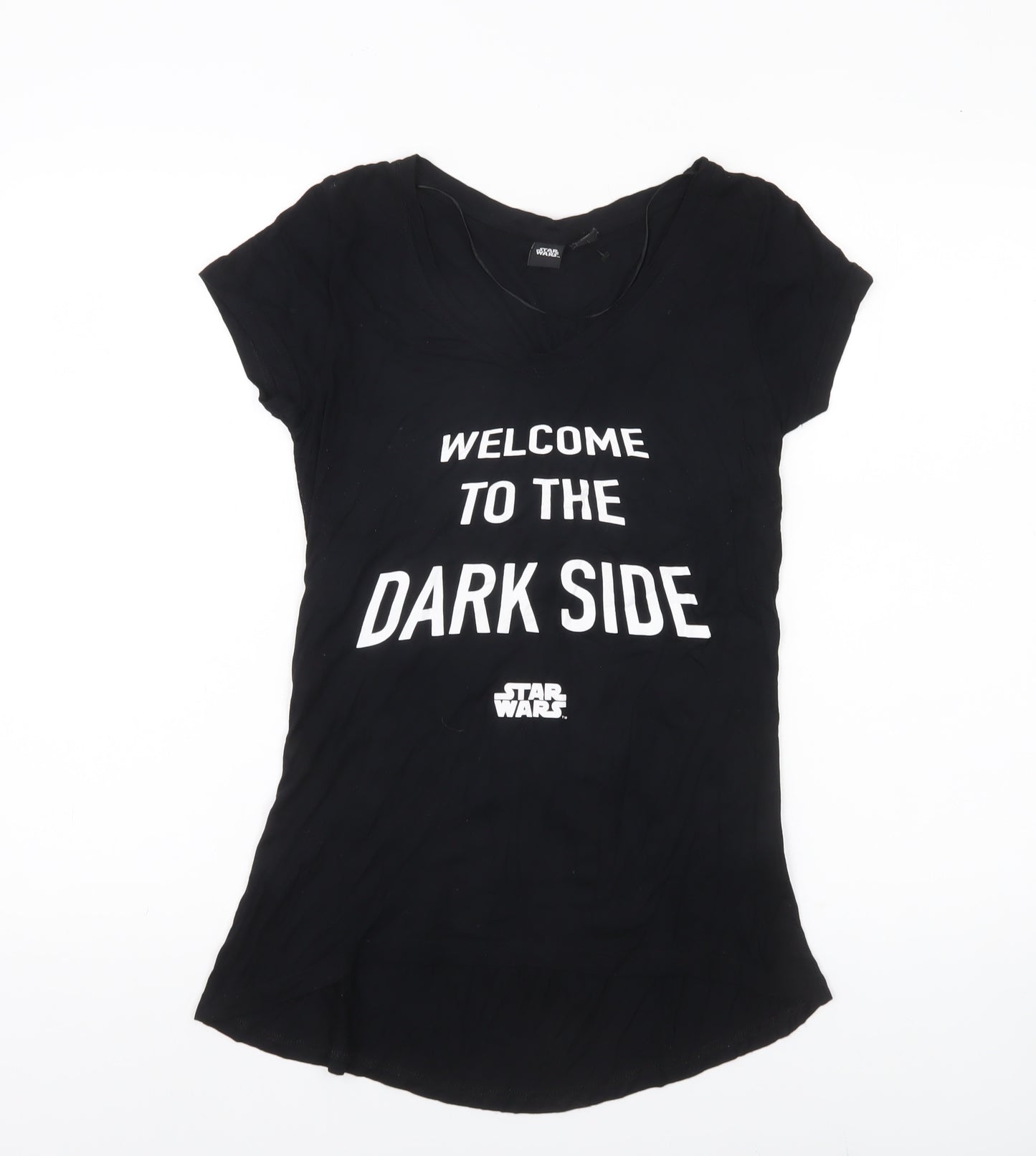 Star Wars Women Black Size 8 Scoop Neck Short Sleeve T-Shirt