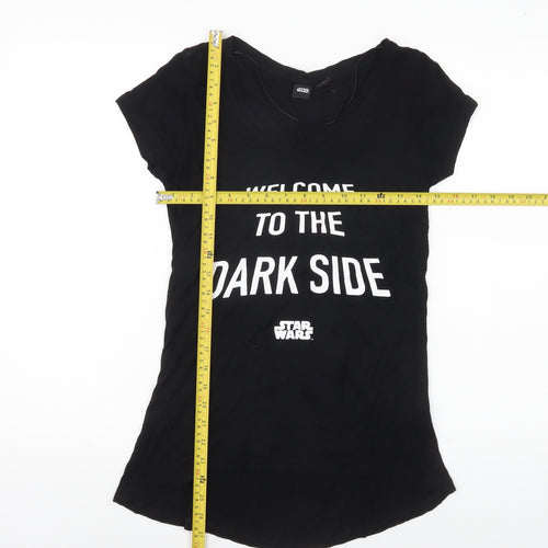 Star Wars Women Black Size 8 Scoop Neck Short Sleeve T-Shirt