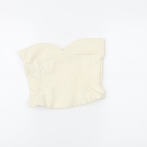 Zara Women’s Ivory Strapless Sweetheart Camisole Blouse XS