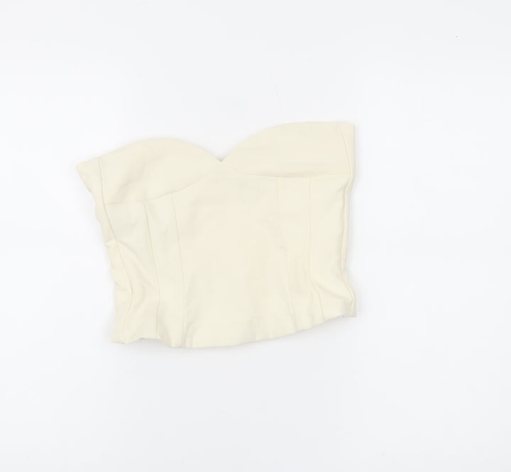 Zara Women’s Ivory Strapless Sweetheart Camisole Blouse XS