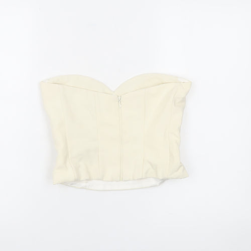 Zara Women’s Ivory Strapless Sweetheart Camisole Blouse XS