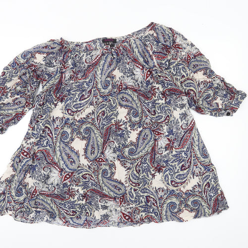 Stella Morgan Womens Multicoloured Paisley Tunic Blouse Size 10