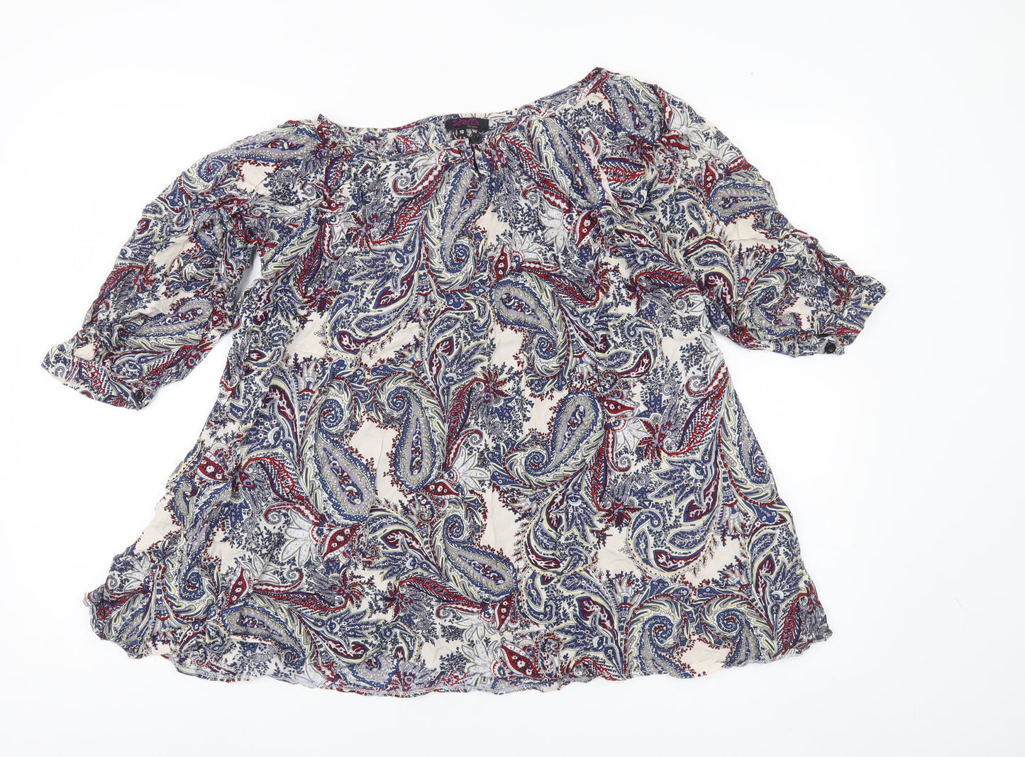 Stella Morgan Womens Multicoloured Paisley Tunic Blouse Size 10