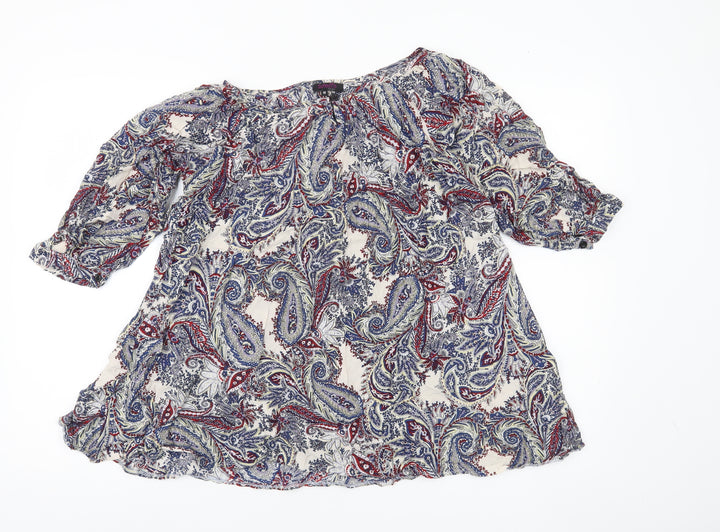 Stella Morgan Womens Multicoloured Paisley Tunic Blouse Size 10