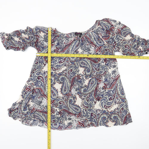 Stella Morgan Womens Multicoloured Paisley Tunic Blouse Size 10