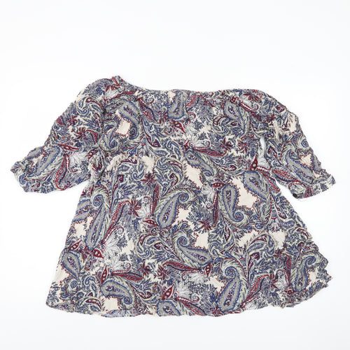 Stella Morgan Womens Multicoloured Paisley Tunic Blouse Size 10