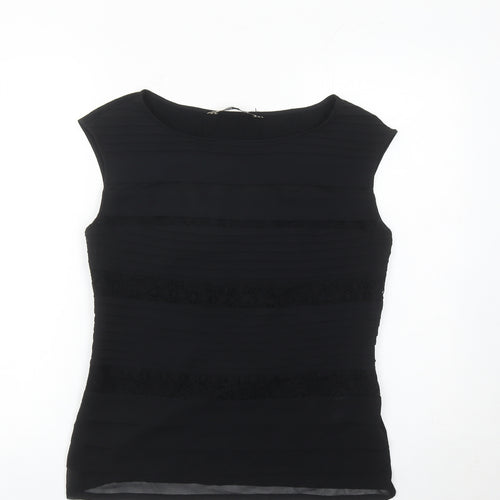 Principles by Ben de Lisi Women's Black Size 12 Sleeveless Lace Blouse