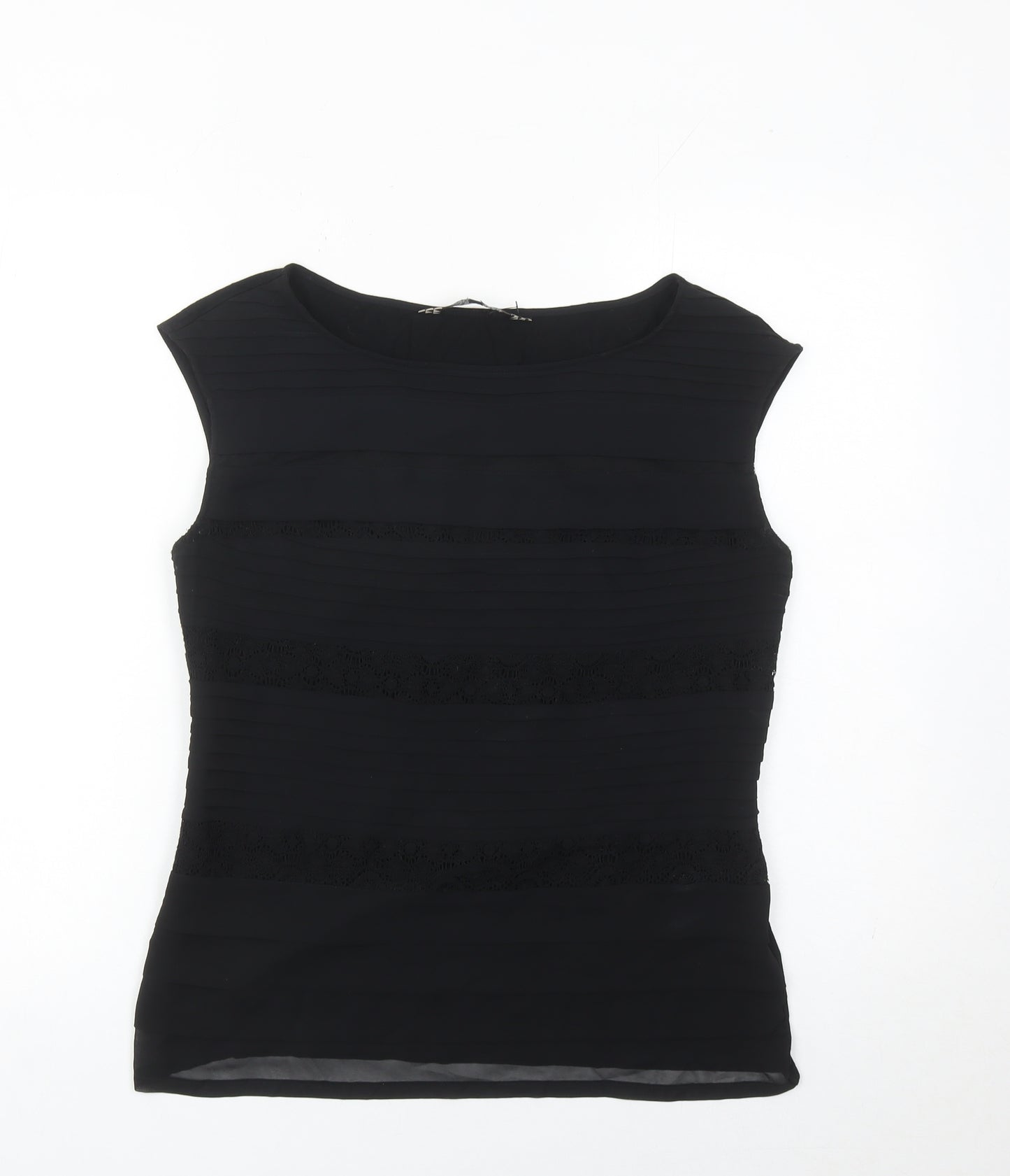 Principles by Ben de Lisi Women's Black Size 12 Sleeveless Lace Blouse