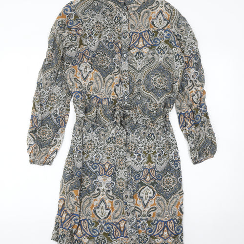 George Women’s Multicoloured Paisley Shirt Dress Size 10 Cotton