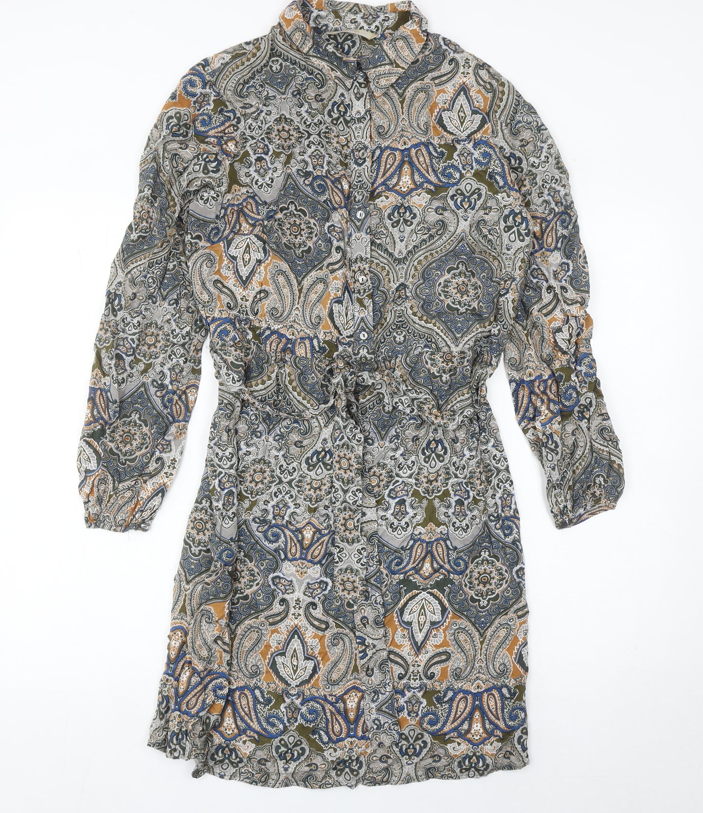 George Women’s Multicoloured Paisley Shirt Dress Size 10 Cotton